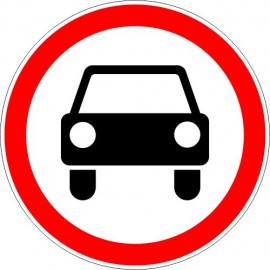 Lipdukas Motorinio transporto eismas draudžiamas kelio ženklas 303